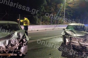 Τέμπη: Σφοδρό τροχαίο με δύο τραυματίες - Άμορφη μάζα σιδερικών δύο αυτοκίνητα