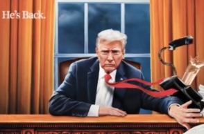 Ο Ντόναλντ Τραμπ «γκρεμίζει» το γραφείο του Μπάιντεν στο νέο εξώφυλλο του Time