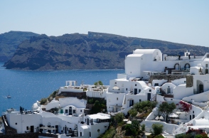 ασπρα σπιτια, νησι, θαλασσα, ουρανος