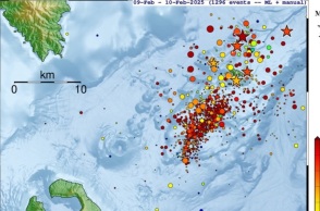 ΕΚΠΑ για Σαντορίνη-Αμοργό: Πάνω από 14.000 δονήσεις από τις 26 Ιανουαρίου