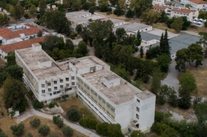 Αεροφωτογραφία του ψυχιατρικού ιδρύματος στο Δαφνί
