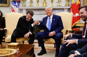 Εμανουέλ Μακρόν και Ντόναλντ Τραμπ στον Λευκό Οίκο