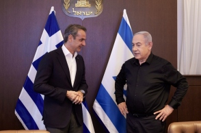 Ο Κυριάκος Μητσοτάκης με τον Μπέντζαμιν Νετανιάχου