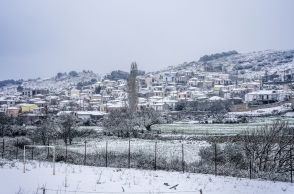 χιονισμενο χωριο