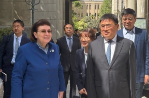 Υποδοχή της Υπουργού Πολιτισμού από τον αν. Κυβερνήτη της επαρχίας Shaanxi Xu Mingfei με 37 εκ. κατοίκους