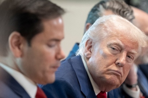 Ο πρόεδρος των ΗΠΑ, Ντόναλντ Τραμπ με τον Υπουργό Εξωτερικών, Μαρκ Ρούμπιο