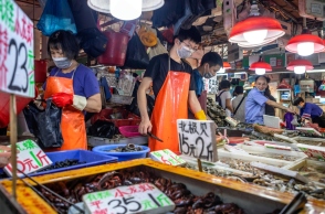 Υπαίθρια αγορά στη Γουχάν της Κίνας