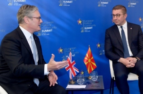 Οι πρωθυπουργοί του Ηνωμένου Βασιλείου και της Βόρειας Μακεδονίας, Κιρ Στάρμερ και Χρίστιαν Μίτσκοσκι