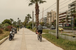 δρομος, πεζοδρομιο, ποδηλατης