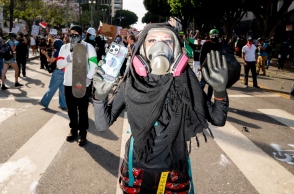 Τραμπ, Διαδηλωτής στους δρόμους του Λος Άντζελες