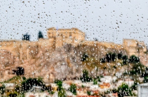 καιρός, βροχη, ακροπολη