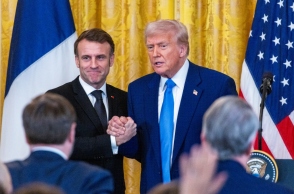 Εμανουέλ Μακρόν και Ντόναλντ Τραμπ στον Λευκό Οίκο