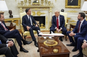 O ΓΓ του ΝΑΤΟ, Μαρκ Ρούτε με τον Ντόναλντ Τραμπ στον Λευκό Οίκο