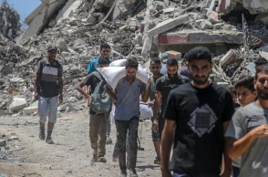 κατοικοι Γάζας, ερειπια