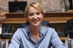 Η εκπρόσωπος Τύπου της ΝΔ Αλεξάνδρα Σδούκου