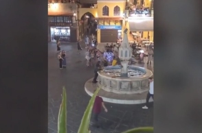 Ρόδος, συντριβανι, πλατεια, κοσμος