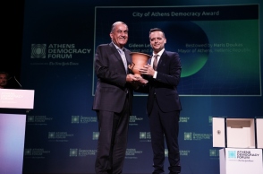 Ο Δήμαρχος Αθηναίων, Χάρης Δούκας με τον Γκίντεον Λέβι