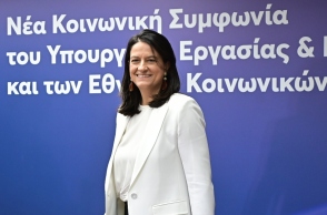 Η υπουργός Εργασίας και Κοινωνικής Ασφάλισης, Νίκη Κεραμέως 