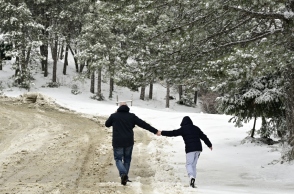 Χιονόπτωση στην Πάρνηθα