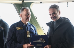 Μητσοτάκης για φρεγάτα «Κίμων»: Χρέος μου να παραδώσω μια πατρίδα ασφαλέστερη απ' ό,τι την παρέλαβα