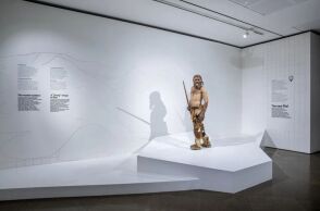 Visitors can see a life-like reconstruction of Ötzi created by Alfons & Adrie Kennis. South Tyrol Museum of Archaeology / Ochsenreiter