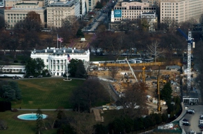 Εργασίες κατασκευής της νέας αίθουσας χορού στον Λευκό Οίκο