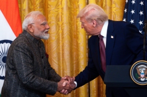Ο Πρόεδρος των ΗΠΑ Ντόναλντ Τραμπ με τον Ινδό πρωθυπουργό Ναρέντρα Μόντι στον Λευκό Οίκο