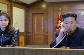 Ο Κιμ Γιονγκ Ουν με την κόρη του, Κιμ Τζου Ε 