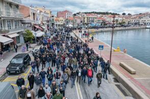 Κτηνοτρόφοι στο λιμάνι της Μυτιλήνης