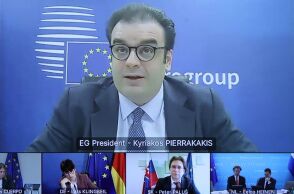 Ο Κυριάκος Πιερρακάκης στην τηλεδιάσκεψη του Eurogroup