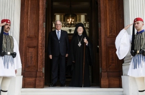 Ο Οικουμενικός Πατριάρχης Βαρθολομαίος συναντήθηκε με τον Πρόεδρο της Δημοκρατίας