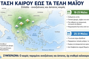 Θ. Κολυδάς: Νέα επιδείνωση καιρού μέχρι τις 25 Μαΐου- Πού αναμένονται καταιγίδες