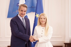 Συνάντηση Μητσοτάκη με την πρόεδρο της Βουλής των Αντιπροσώπων της Κύπρου, Αννίτα Δημητρίου