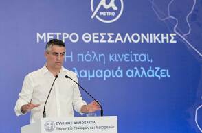 Ο Χρίστος Δήμας στα εγκαίνια του Μετρό Θεσσαλονίκης προς την Καλαμαριά