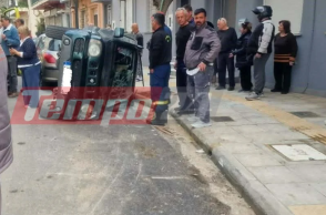 Πάτρα: Τετραμελής οικογένεια εγκλωβίστηκε σε τζιπ μετά από τροχαίο