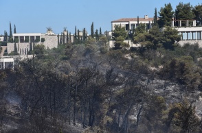 Καμένη έκταση από τη φωτιά στο Κρανίδι