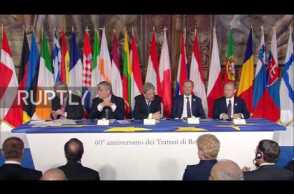 Italy: EU leaders sign 'Rome Declaration' to mark the treaty's 60th Anniversary