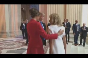 Trump tells French First Lady she's in 'good shape'