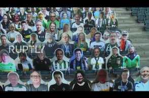 Germany: Cardboard fans fill Gladbach stadium ahead of closed-door match