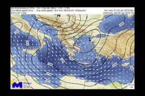 Meteo.gr: "Φοίβος": Κίνηση χαμηλού & υετός. Παρασκευή 25/01 - Σάββατο 26/01  2019