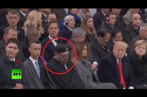 Moroccan king power naps during Macron’s WWI centenary speech