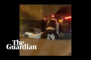 Footage shows black man being kneed in the face by police during stop and search