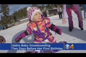 Baby Snowboarder! Hitting The Slopes Before Her First Birthday