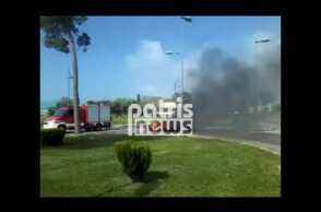 Πύργος: Φωτιά σε αυτοκίνητο - Σώθηκε από θαύμα ο οδηγός