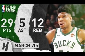 Giannis Antetokounmpo Full Highlights Bucks vs Pacers 2019.03.07 - 29 Pts, 12 Reb, 5 Ast!