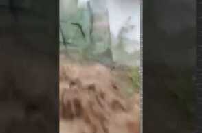 Ορμητικός χείμαρρος στο Λεσίνι Οινιάδων