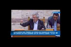 Επεισόδιο στη Βουλή μεταξύ Κασιδιάρη και Δένδια