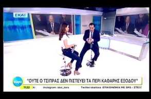 Ο Άδωνις Γεωργιάδης στην Άννα Μπουσδούκου στο "Τώρα" στον ΣΚΑΪ 17/04/2017