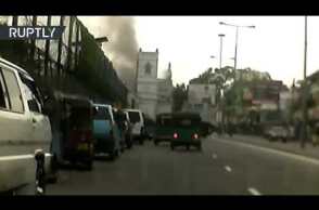 Sri Lanka blasts: Moment of Colombo church explosion caught on dashcam
