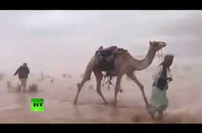 Stormy Saudi desert as you’ve never seen it before